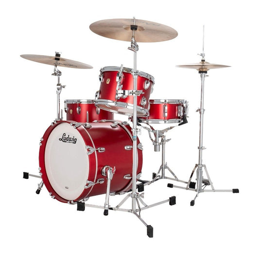 Ludwig Classic Maple 3pc Jazzette Drum Set Diablo Red
