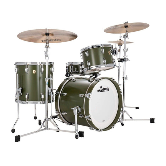Ludwig Classic Maple 3pc Jazzette Drum Set Heritage Green