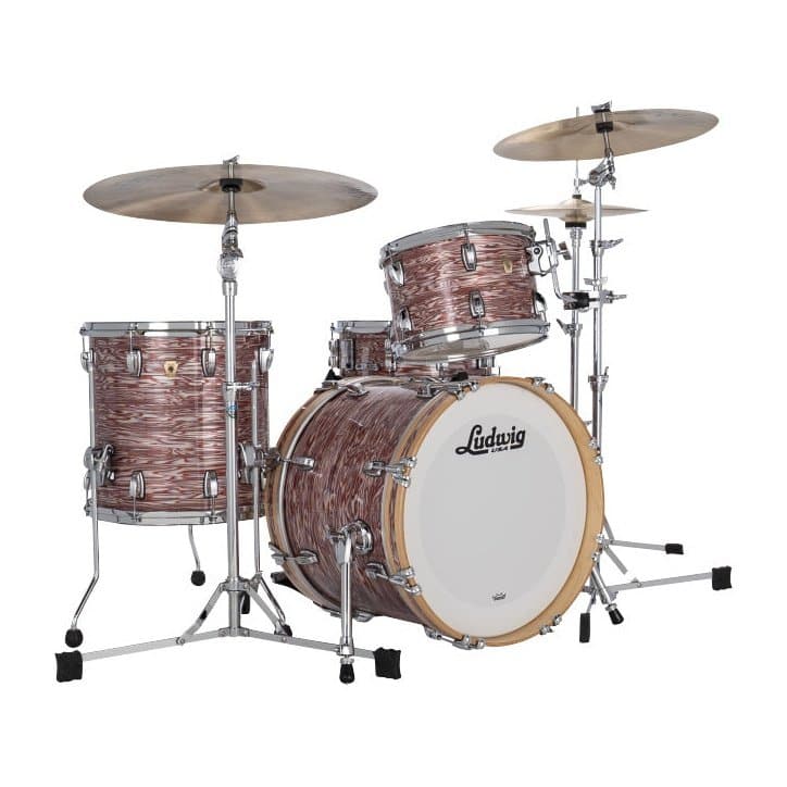 Ludwig Classic Maple 3pc Jazzette Drum Set Vintage Pink Oyster