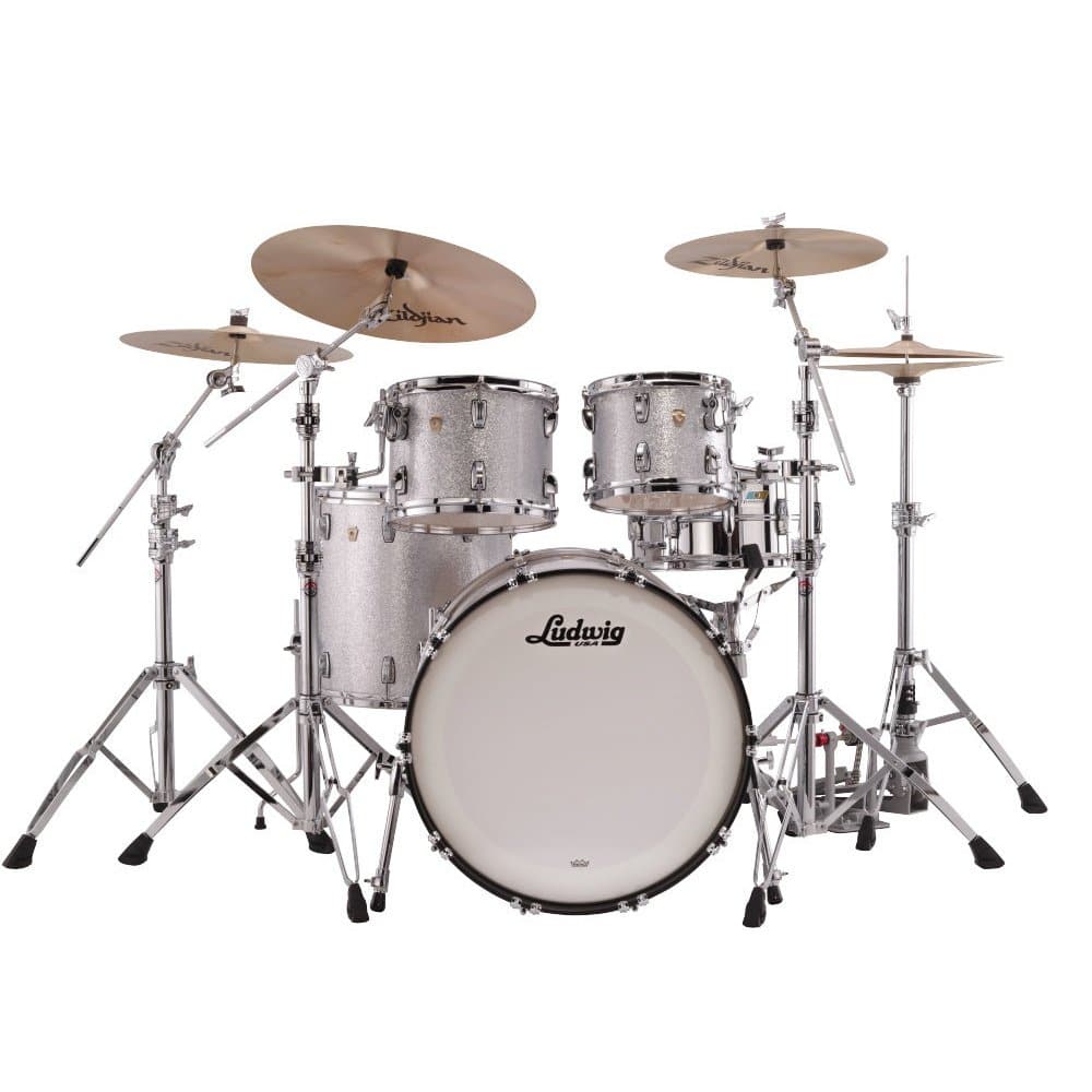 Ludwig Classic Maple Mod Drum Set Silver Sparkle