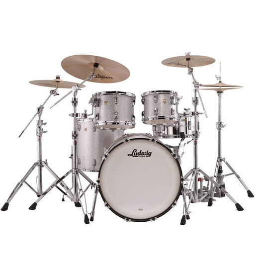 Ludwig Classic Maple Mod Drum Set Silver Sparkle