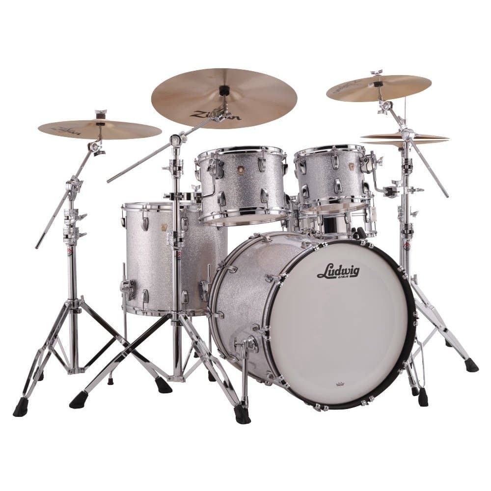 Ludwig Classic Maple Mod Drum Set Silver Sparkle