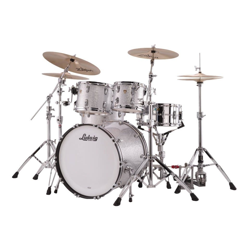 Ludwig Classic Maple Mod Drum Set Silver Sparkle