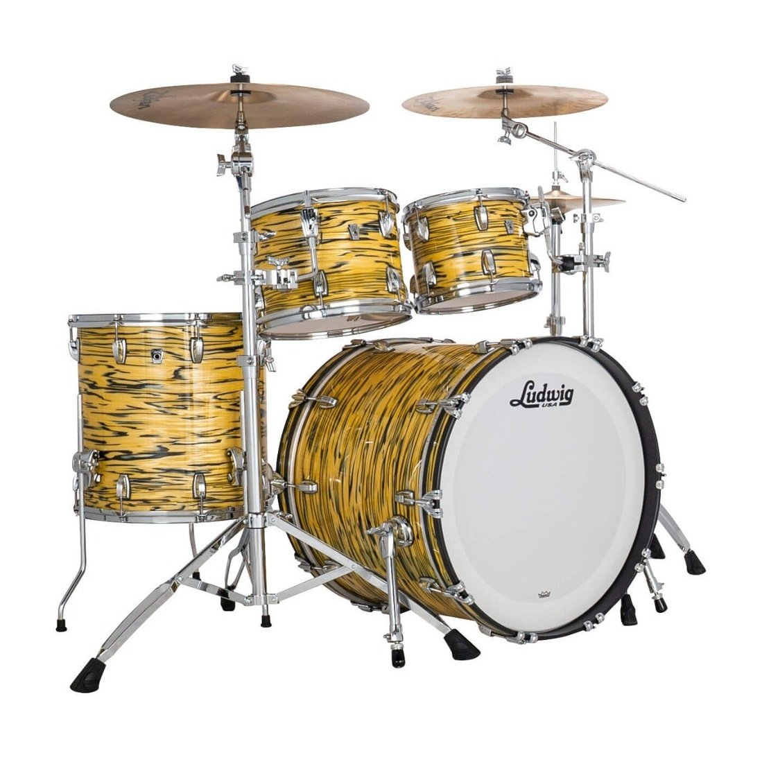 Ludwig Classic Maple 4pc Mod Drum Set Lemon Oyster