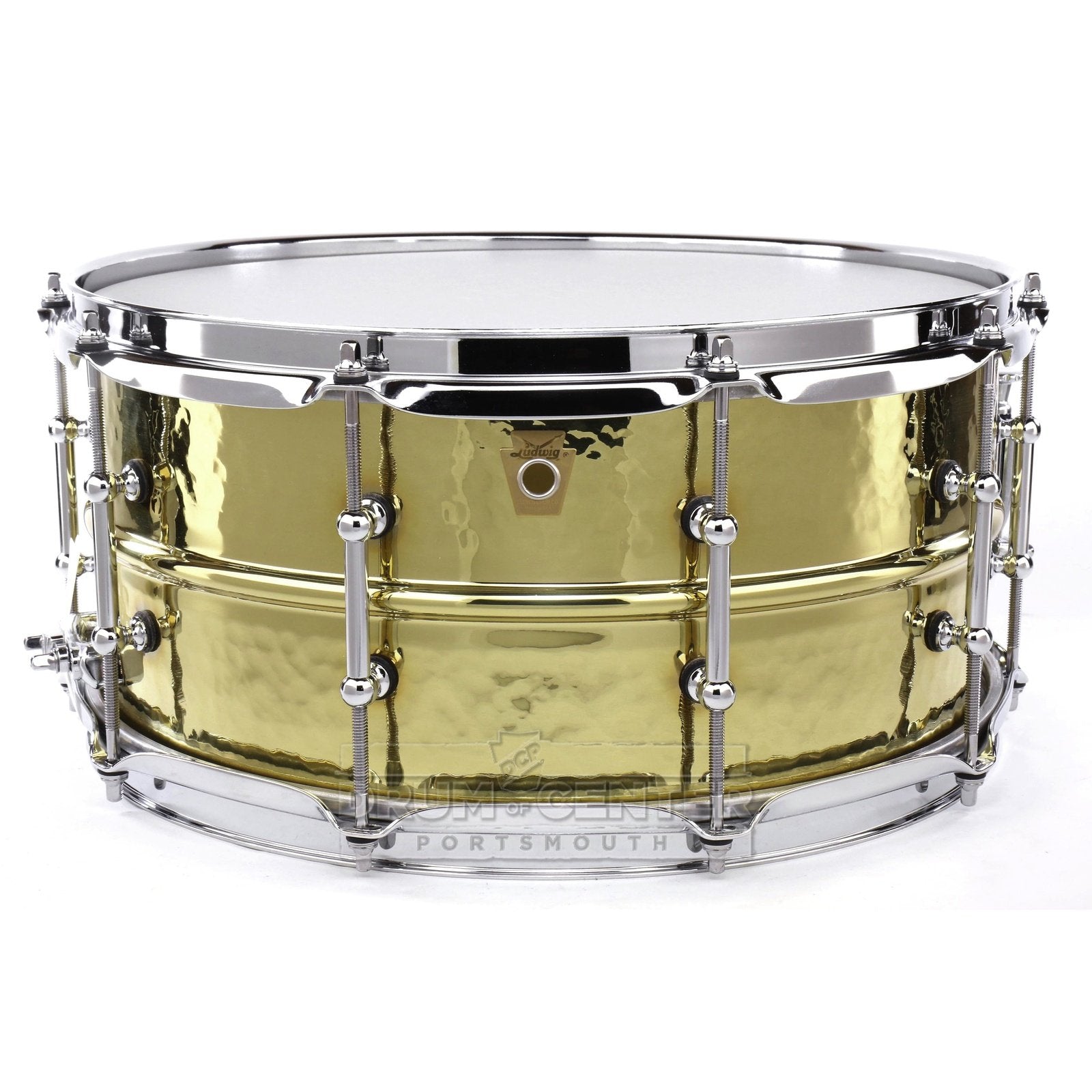 Ludwig LB422BKT Supraphonic Hammered Brass Snare Drum 14x6.5 w/Tube Lugs