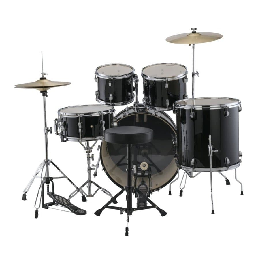 Ludwig Accent Fuse 5pc Drum Set w/ Cymbals Black