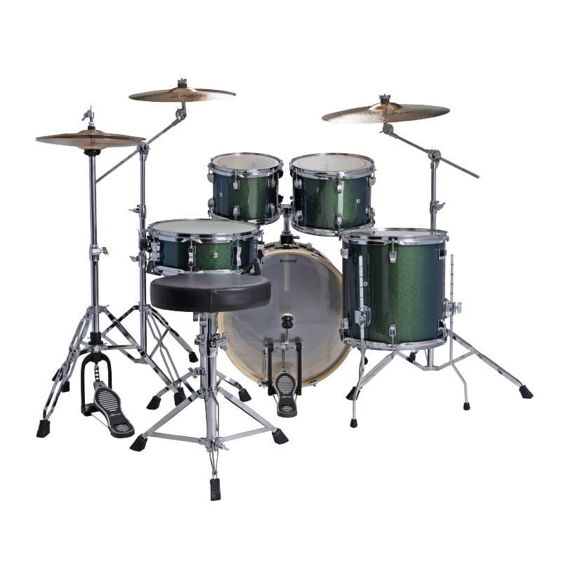 Ludwig Element Evolution 5pc Drum Set with Zildjian I Series Cymbals - 20 Set - Emerald Sparkle