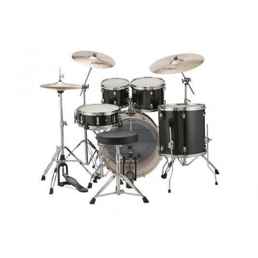 Ludwig Element Evolution 5pc Drum Set with Zildjian I Series Cymbals - 22 Set - Black Sparkle