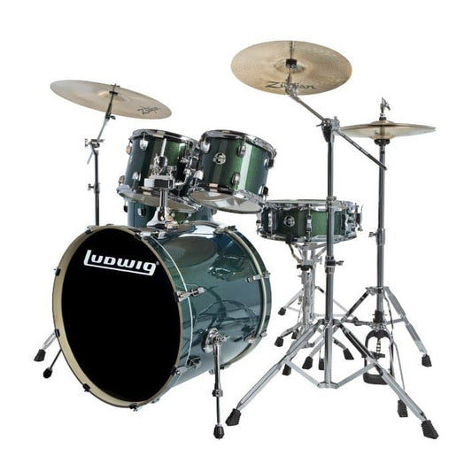 Ludwig Element Evolution 5pc Drum Set Emerald Sparkle w/Zildjian I Series Cymbals