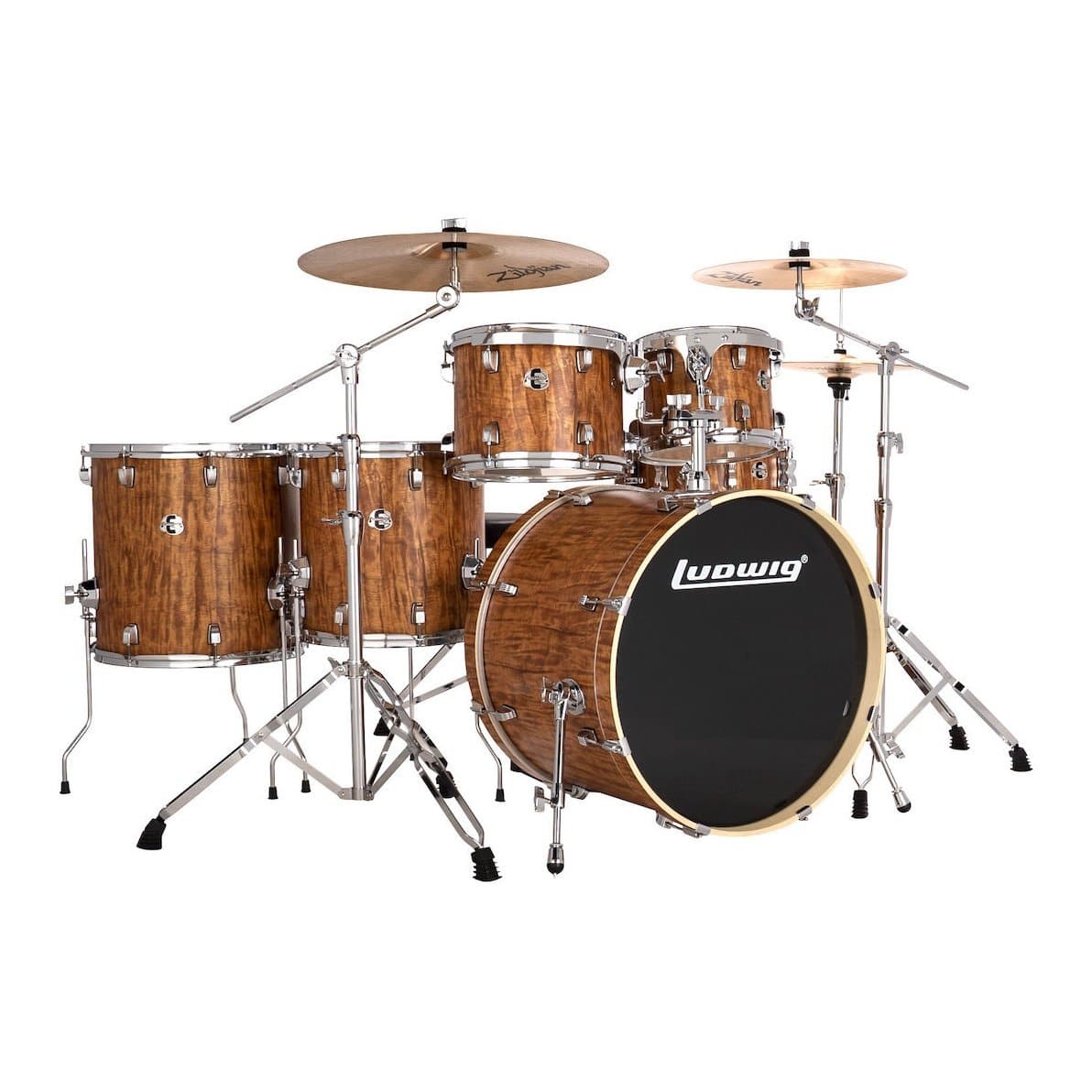 Ludwig Evolution 6pc Drum Set with Cymbals and Hardware Cherry Wood