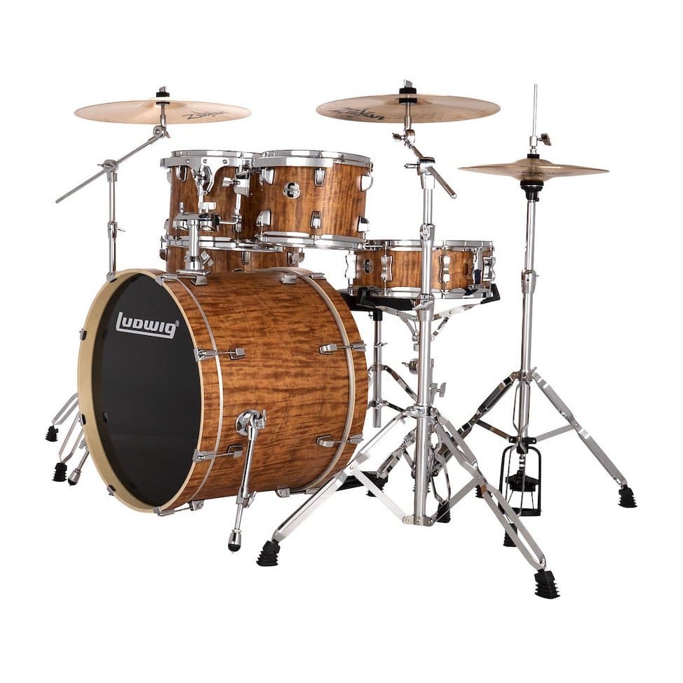 Ludwig Evolution 6pc Drum Set with Cymbals and Hardware Cherry Wood