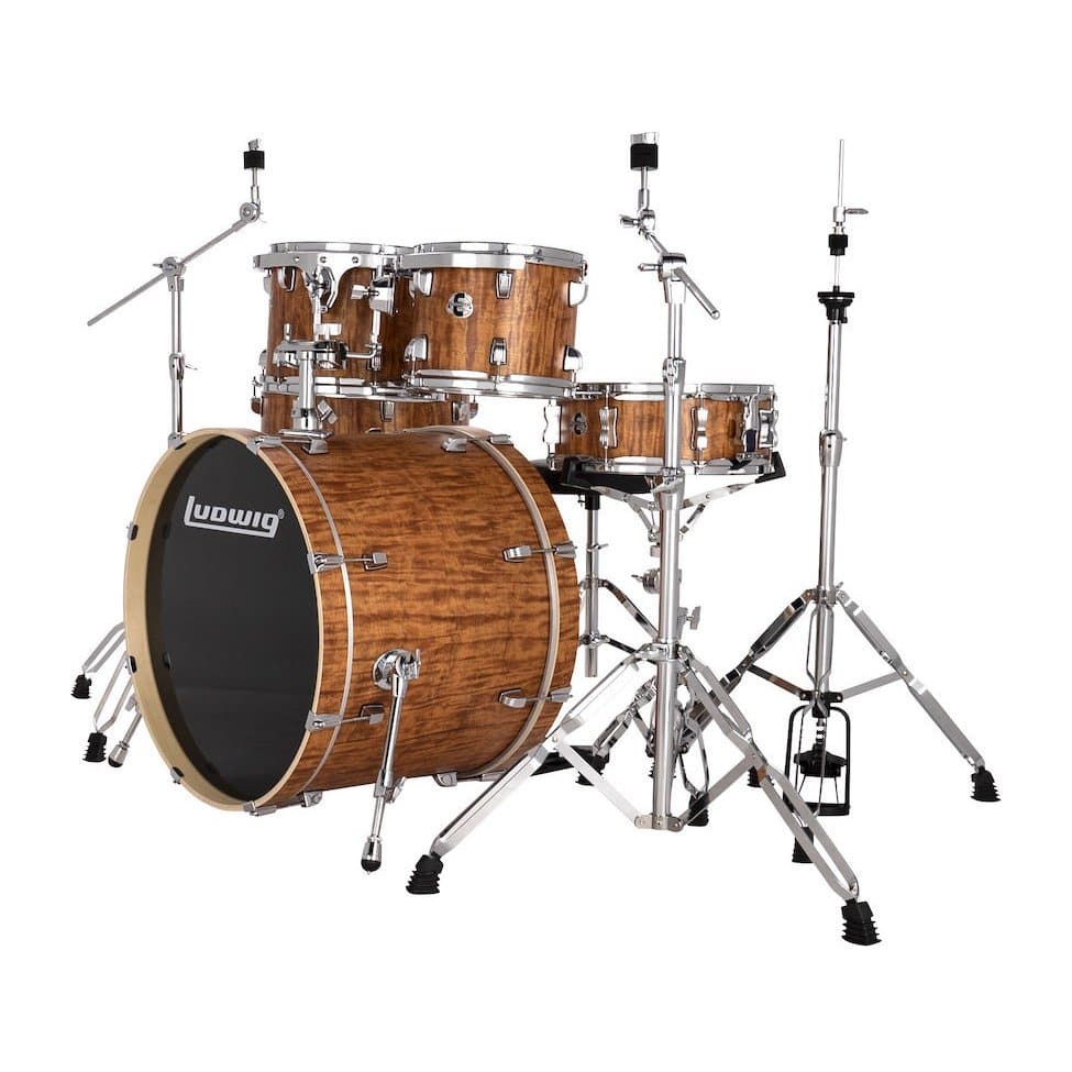 Ludwig Evolution 6pc Drum Set with Cymbals and Hardware Cherry Wood