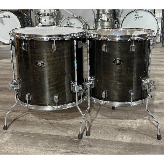 Used Ludwig Evolution Maple 7pc Drum Set Transparent Black