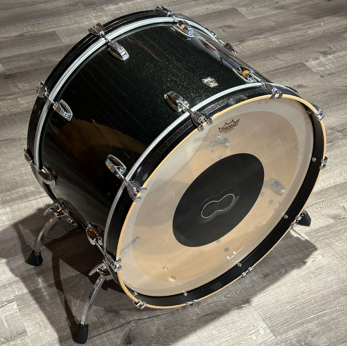 Used Ludwig Classic Maple 4pc Drum Set Black Sparkle