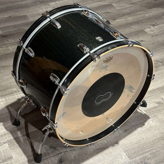 Used Ludwig Classic Maple 4pc Drum Set Black Sparkle
