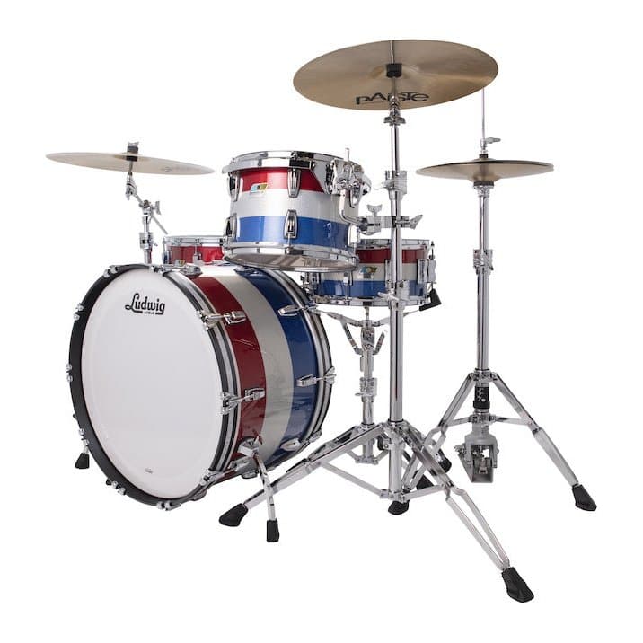 Ludwig Legacy Maple "Spirit of 76" 3pc Pro Beat Drum Set Red White & Blue