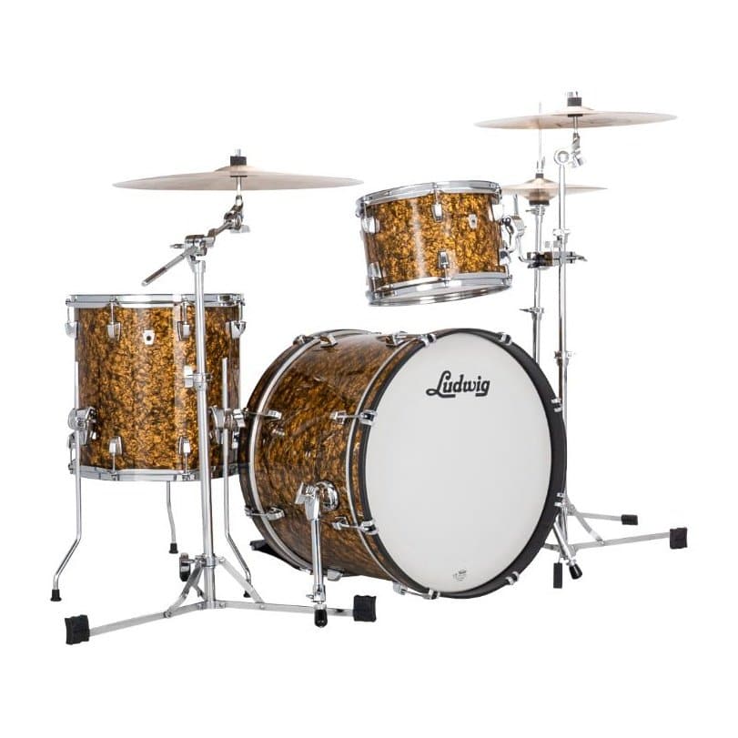 Ludwig Neusonic Downbeat 3pc Drum Set Butterscotch Pearl