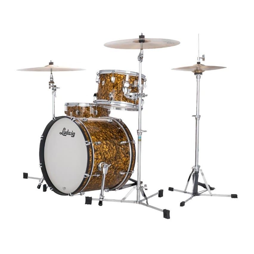 Ludwig Neusonic Downbeat 3pc Drum Set Butterscotch Pearl