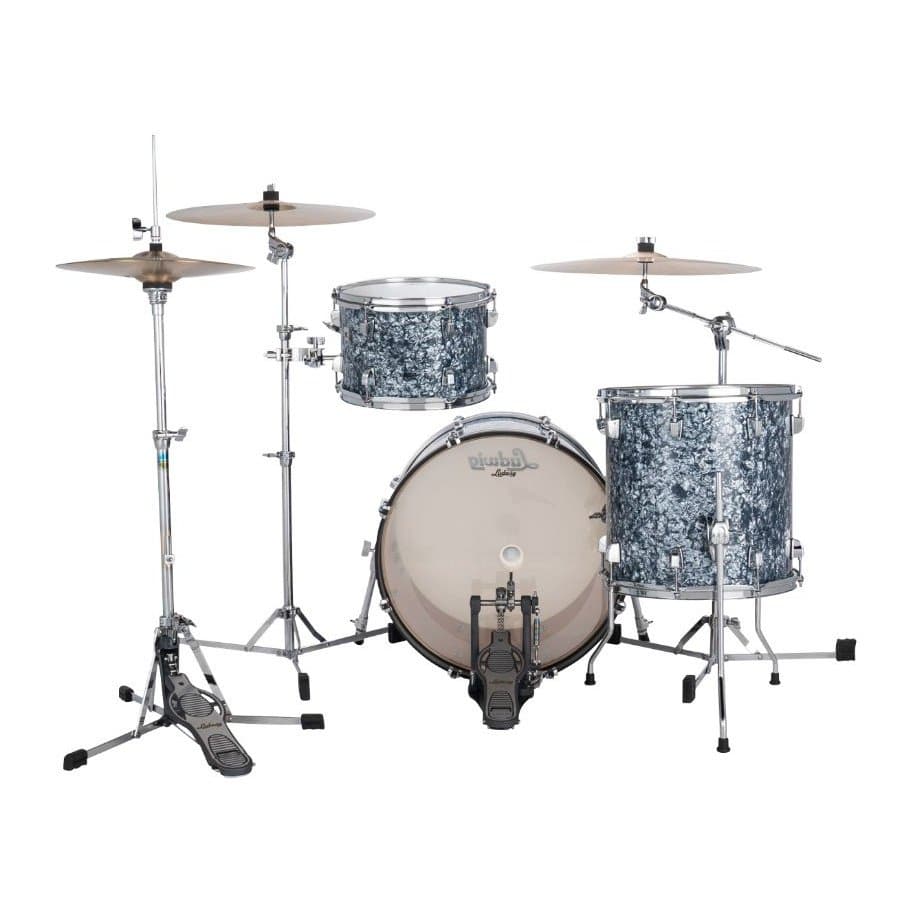 Ludwig Neusonic Downbeat 3pc Drum Set Steel Blue Pearl