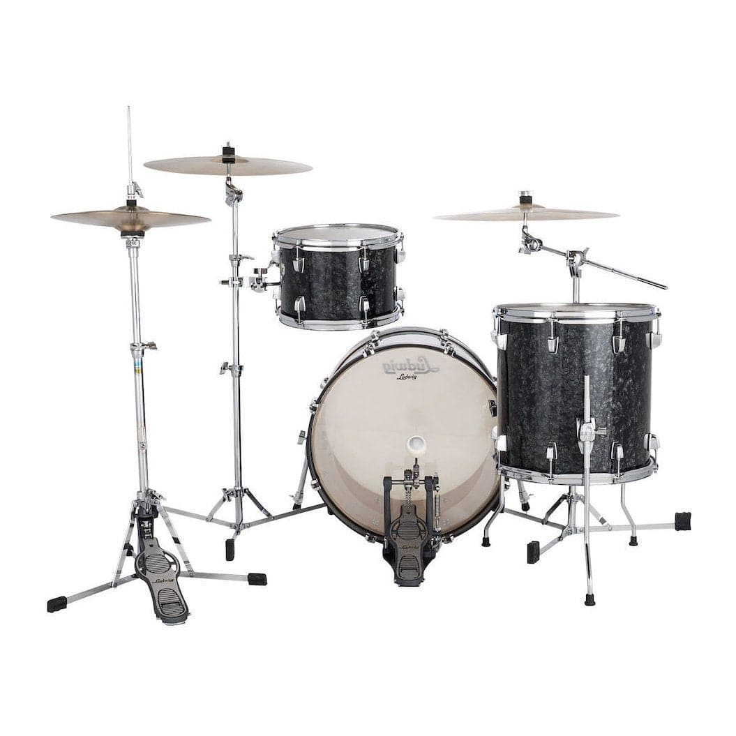 Ludwig Neusonic Downbeat 3pc Drum Set Ebony Pearl