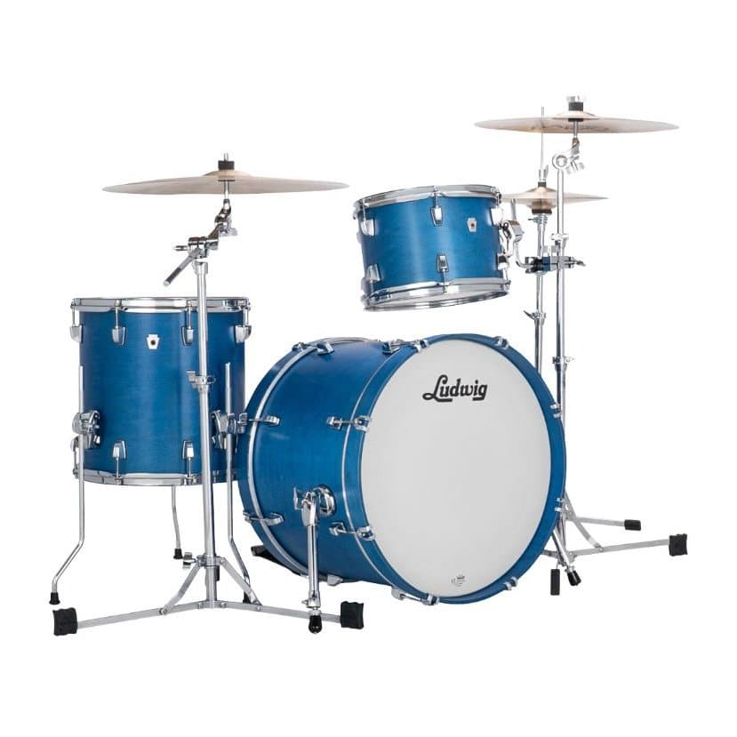 Ludwig Neusonic Downbeat 3pc Drum Set Satin Royal Blue
