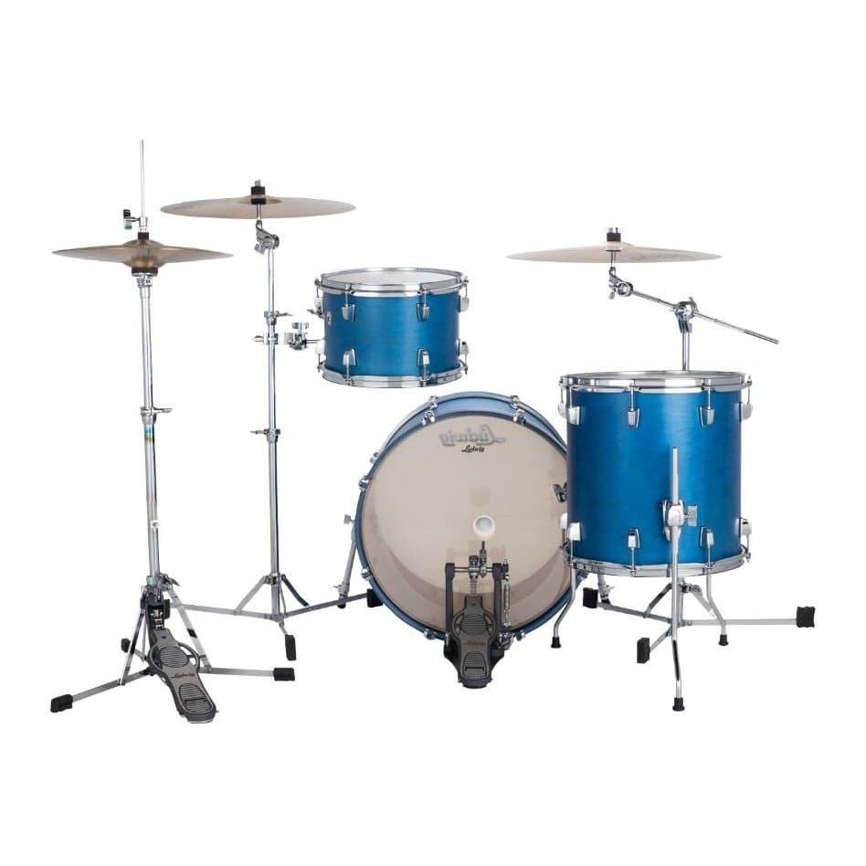 Ludwig Neusonic Downbeat 3pc Drum Set Satin Royal Blue
