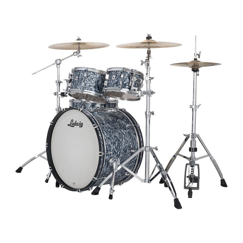 Ludwig Neusonic Rapid MOD2 4pc Drum Set Steel Blue Pearl