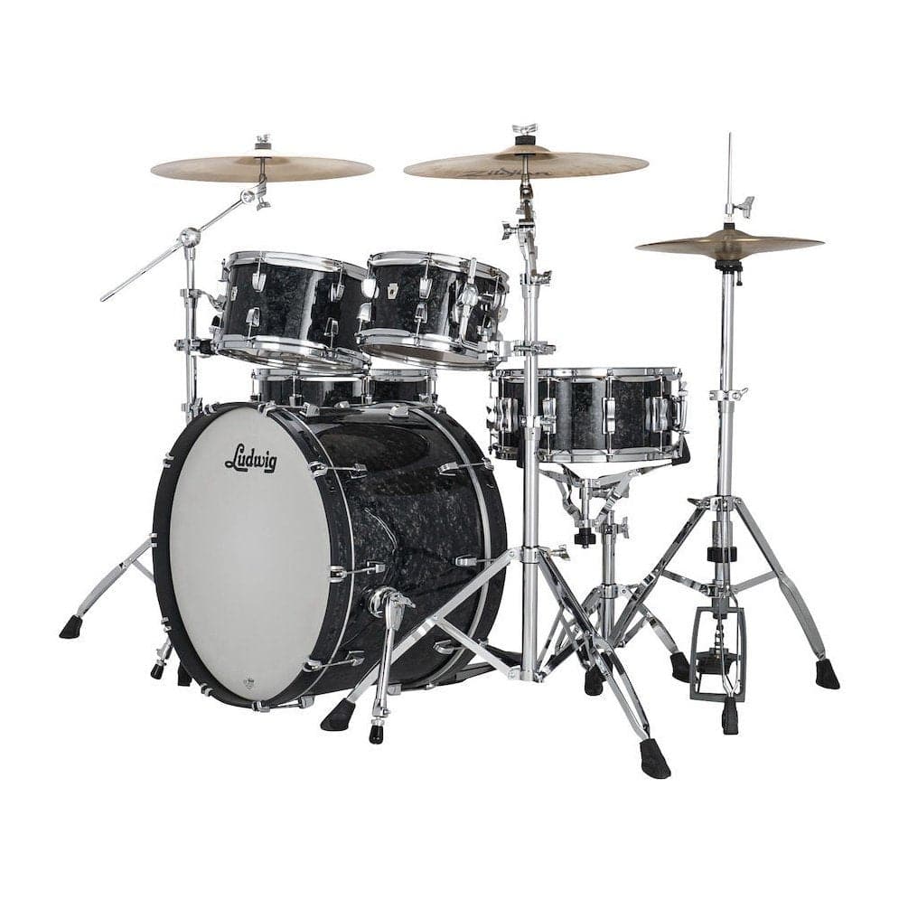 Ludwig Neusonic Rapid MOD2 4pc Drum Set Ebony Pearl