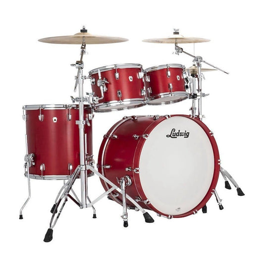 Ludwig Neusonic MOD2 4pc Drum Set Satin Diablo Red