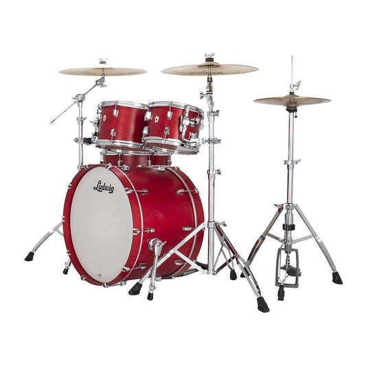 Ludwig Neusonic MOD2 4pc Drum Set Satin Diablo Red