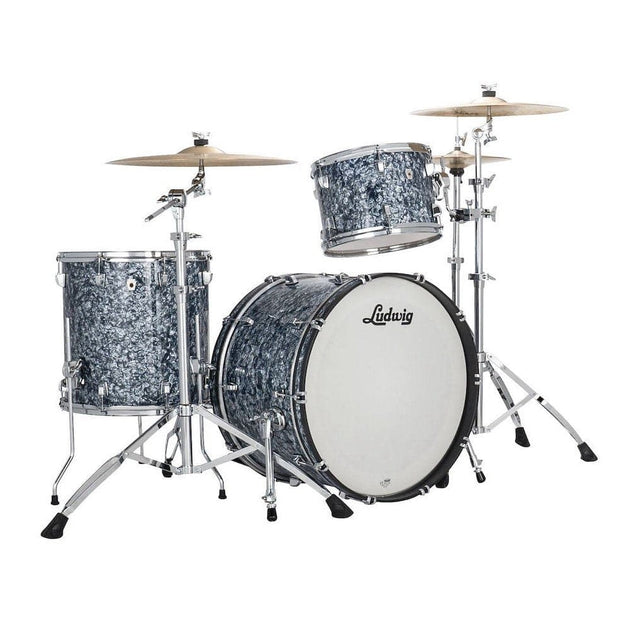 Ludwig Neusonic FAB 3pc Drum Set Steel Blue Pearl