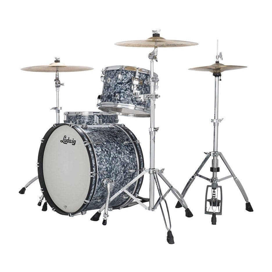 Ludwig Neusonic FAB 3pc Drum Set Steel Blue Pearl