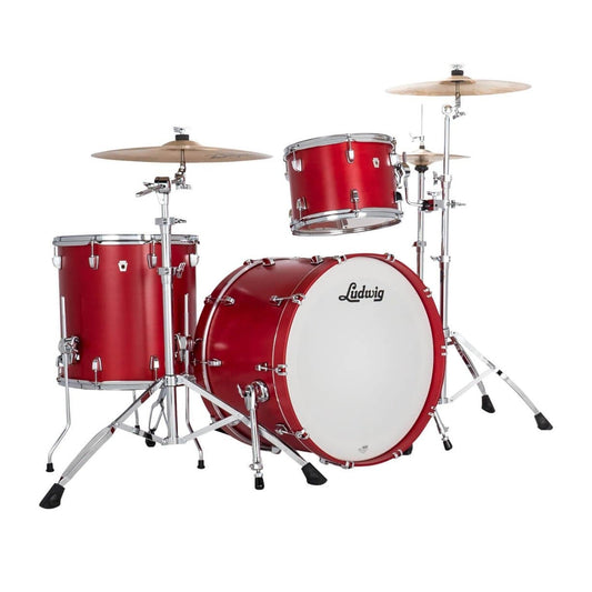 Ludwig Neusonic FAB 3pc Drum Set Satin Diablo Red