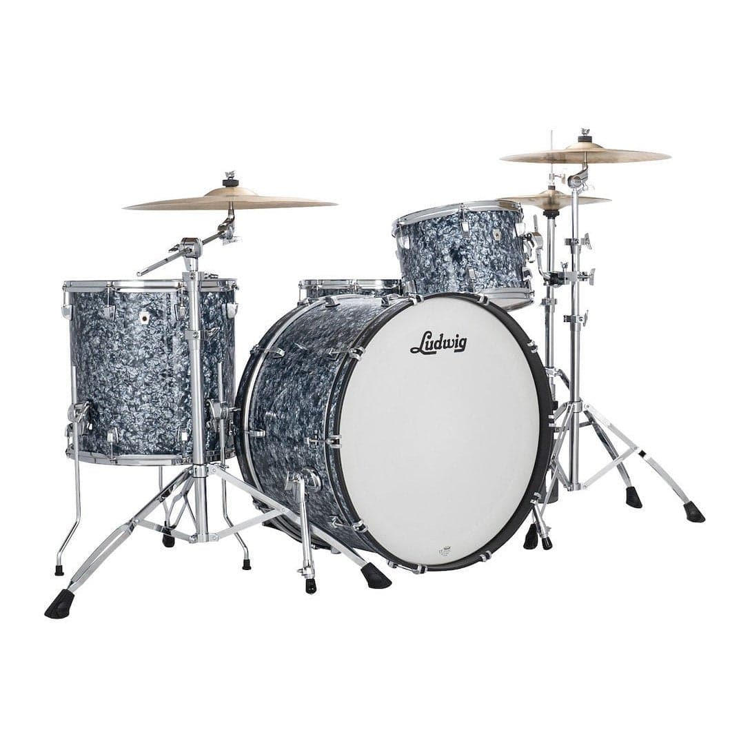 Ludwig Neusonic Pro Beat 3pc Drum Set Steel Blue Pearl