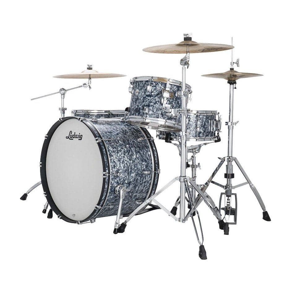 Ludwig Neusonic Pro Beat 3pc Drum Set Steel Blue Pearl