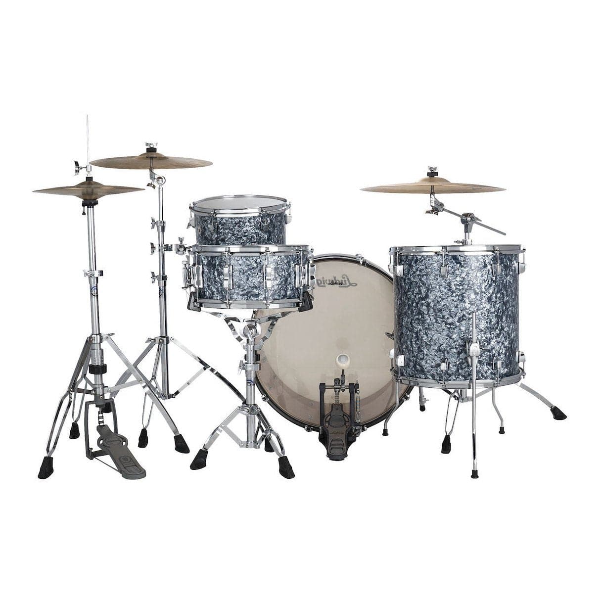 Ludwig Neusonic Pro Beat 3pc Drum Set Steel Blue Pearl