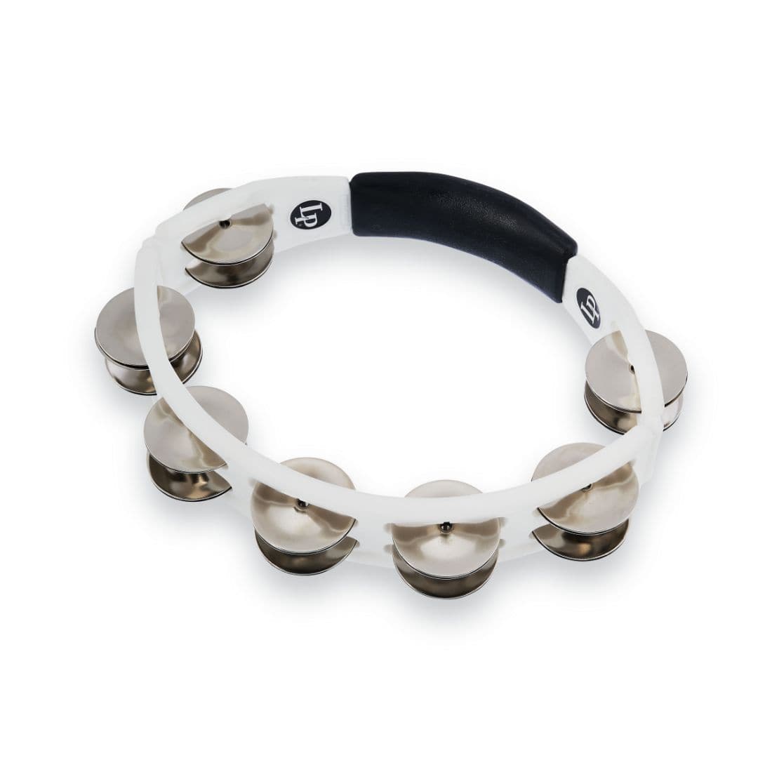 LP Cyclops Jingle Tambourine - Steel/White/Hand Held