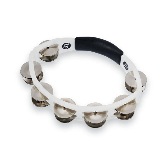 LP Cyclops Jingle Tambourine - Steel/White/Hand Held