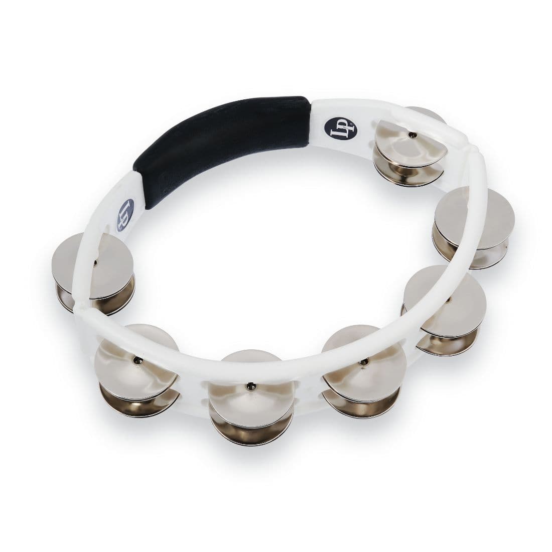 LP Cyclops Jingle Tambourine - Steel/White/Hand Held