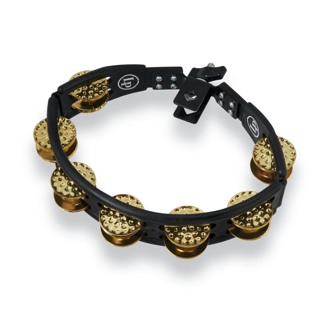 LP Cyclops Jingle Tambourine - Dimpled Brass/Black/Mountable
