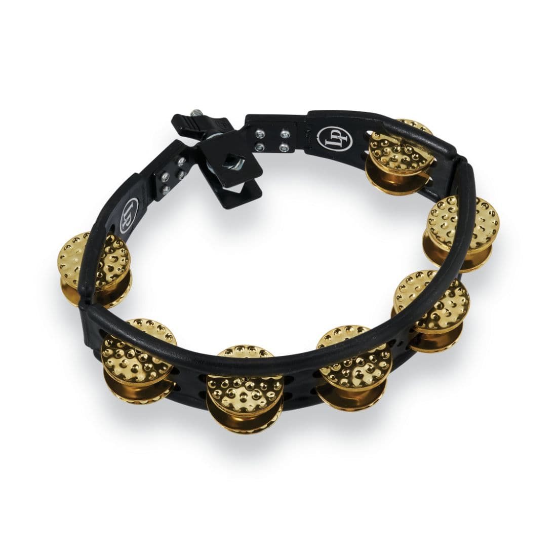 LP Cyclops Jingle Tambourine - Dimpled Brass/Black/Mountable