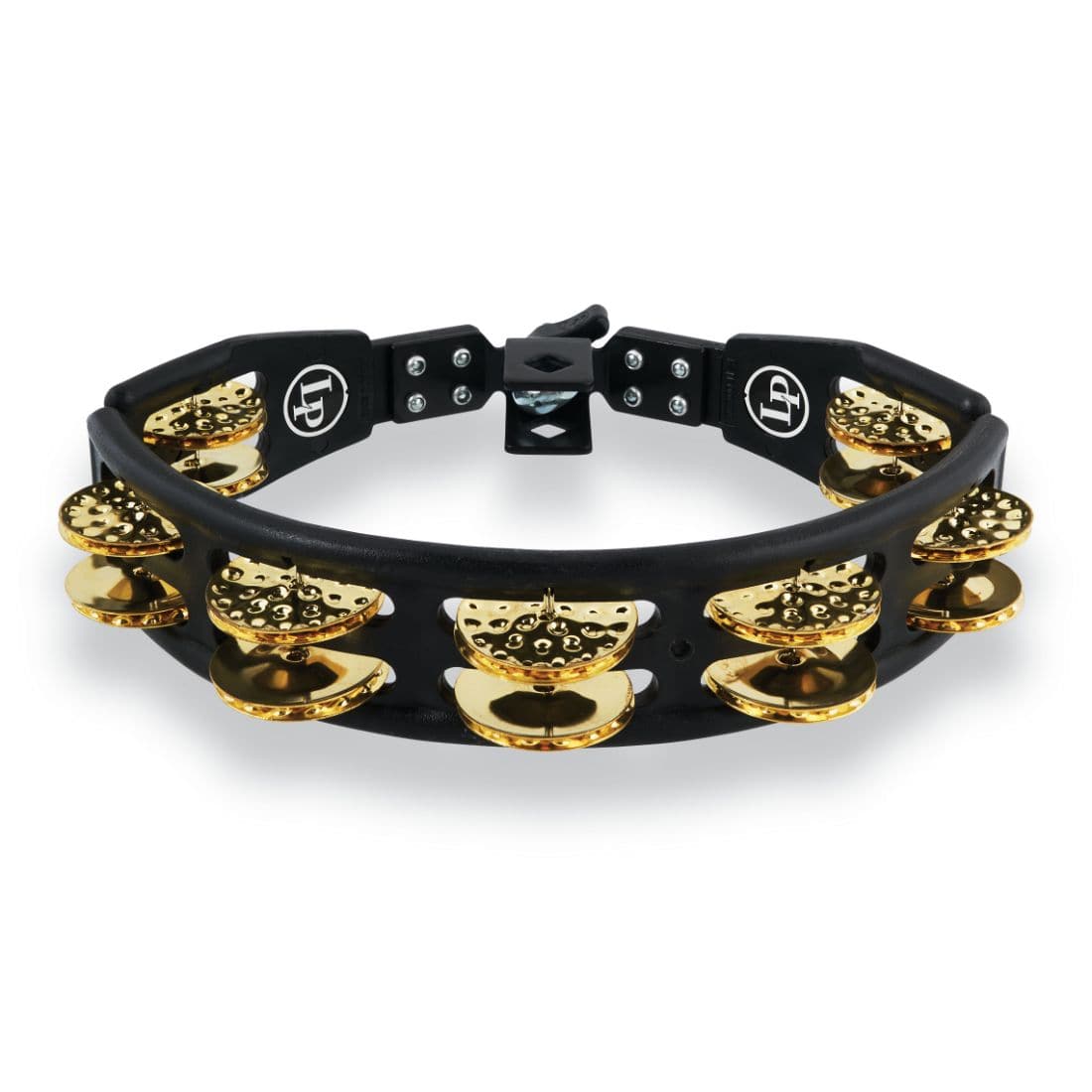LP Cyclops Jingle Tambourine - Dimpled Brass/Black/Mountable
