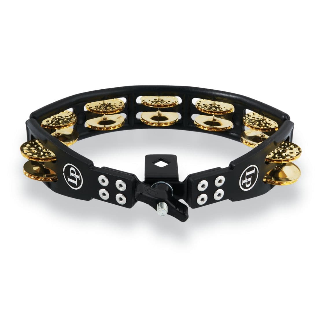 LP Cyclops Jingle Tambourine - Dimpled Brass/Black/Mountable