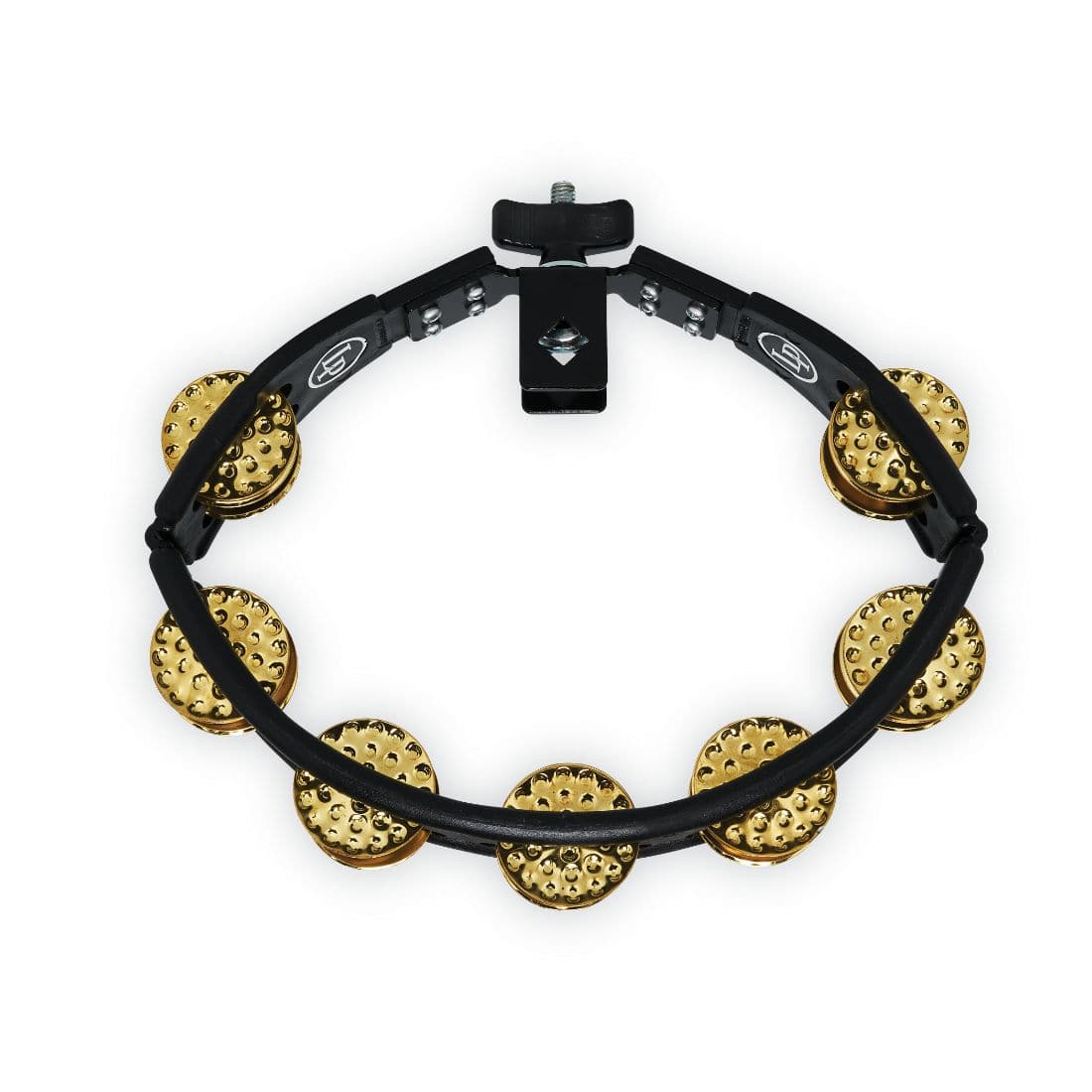 LP Cyclops Jingle Tambourine - Dimpled Brass/Black/Mountable