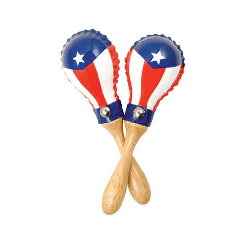 LP Mini Rawhide Maracas - Puerto Rican Flag