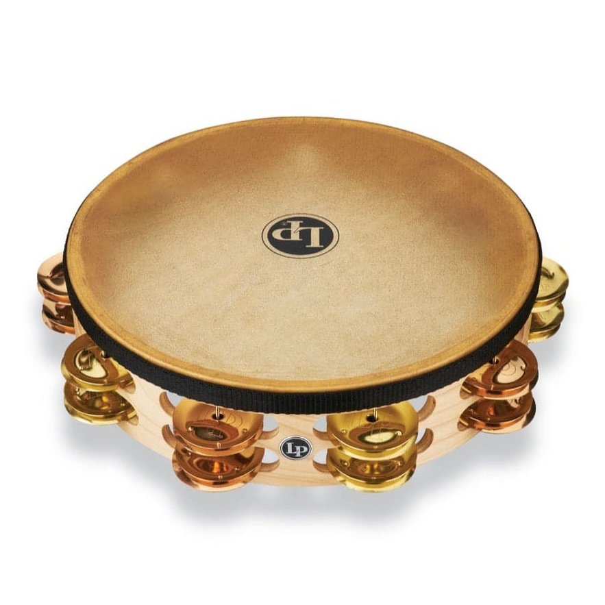 LP Pro 10 Inch Double Row Tamb Brass/Bronze Jingles w/Head