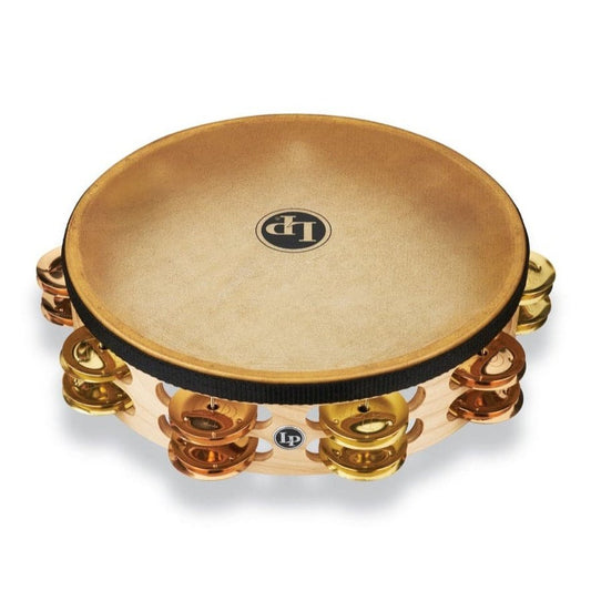 LP Pro 10 Inch Double Row Tamb Brass/Bronze Jingles w/Head