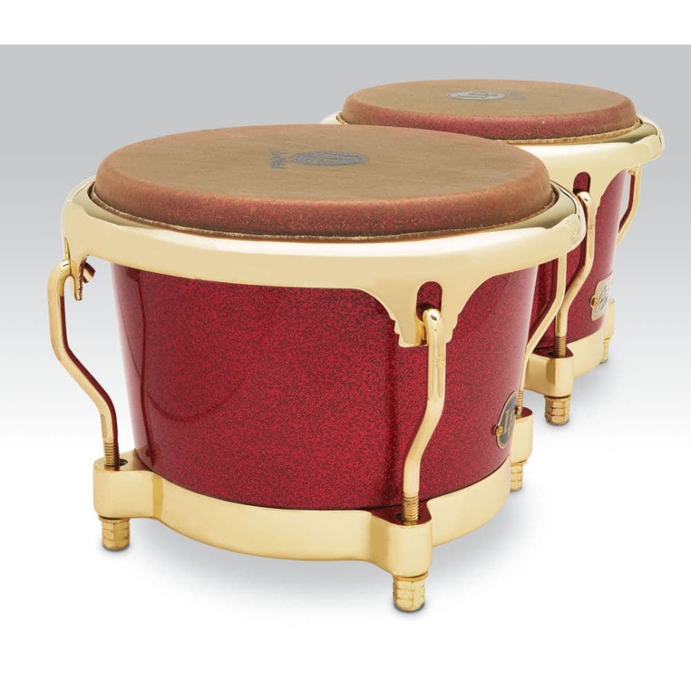 Latin Percussion LP794V-ARG Galaxy Series Fiberglass Fausto Cuevas III Signature Bongos Arena Red