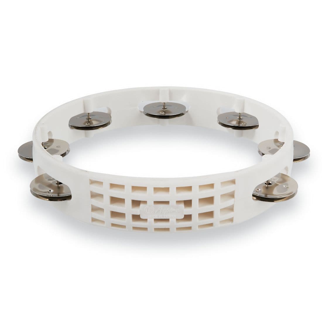 LP Aspire 8 Plastic Tambourine - White