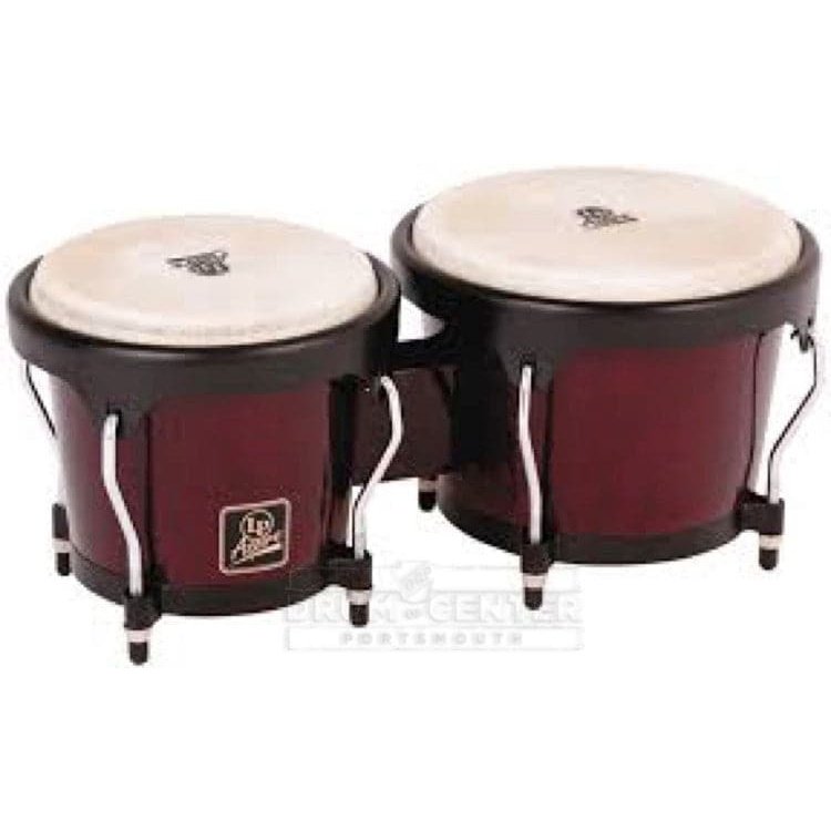 LP Aspire Wood Bongos - Dark Wood Finish